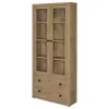 Coaster Fine Furniture 953479 Hawthorne - 4-Shelf Glass Door Tall Cabinet With Drawers - Mango