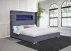 Coaster Fine Furniture 306030KE Tisdall - Upholstered Eastern King Fireplace Bed - Gray