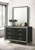 Coaster Fine Furniture 224993M Lucia - 6-Drawer Dresser And Mirror - Black