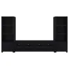 Coaster Fine Furniture 736303-SET Jupiter - 3 Piece Entertainment Center TV Stand - Black