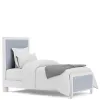 Riverside Furniture 30779-30793-30792 Riverside Furniture 30779-30793-30792 Rosalie - Twin Upholstered Bed - Blue / White