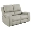 Coaster Fine Furniture 603435PPP Brickston - Triple Power Reclining Loveseat - Gray