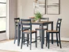 Ashley Furniture D399-223 Ashley Furniture D399-223 Gesthaven - Dining Room Counter Table Set (Set of 5) - Natural / Blue