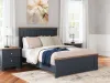Ashley Furniture B414B10 Landocken - Queen Panel Bed - Brown / Blue