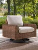 Ashley Furniture PCP610-821 Dolan Creek - Swivel Lounge With Cushion - Gray / Brown