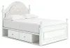 Ashley Furniture PCB1819B10 Kozlani - Full Upholstered Panel Storage Bed - White