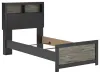 Ashley Furniture PCB1118B12 Broachmyn - Twin Bookcase Bed - Black / Gray