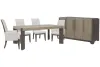 Pulaski Furniture P402240-KIT86 Pulaski Furniture P402240-KIT86 Anderson Park - Leg Dining Table With 2 Upholstered Side Chairs, 2 Upholstered Arm Chairs And Sideboard - Moose Trail / Frontier Brown