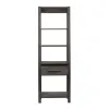 Liberty Furniture 406-HO201 Modern Farmhouse - Leaning Bookcase - Dusty Charcoal