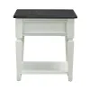 Liberty Furniture 417-OT1020 Allyson Park - Drawer End Table - Wirebrushed White / Charcoal