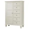 CoasterEssence 201308 Sandy Beach - 8-Drawer Door Chest - Cream White