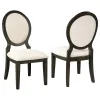 CoasterEssence 115102 Twyla - Oval Back Dining Side Chair (Set of 2) - Dark Cocoa