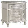 CoasterElevations 223392 Evangeline - 3-Drawer Nightstand - Silver Oak