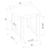 CoasterEssence 753397 Pala - Rectangular End Table - White High Gloss And Natural