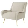 Coaster Fine Furniture 903043 Ricci - Upholstered Saddle Arm Accent Chair - Stone