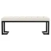 Coaster Fine Furniture 907514 Mesa - Boucle Upholstered Tufted Accent Bench - Vanilla