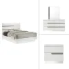New Classic 00-B69-34N New Classic 00-B69-34N Paradox - 5/0 Queen 4 Piece Bedroom Set (Bed & Dresser & Mirror & Nightstand) - White