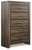 Ashley Furniture B251-46 Juararo - Five Drawer Chest - Dark Brown