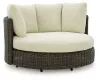Ashley Furniture P711-810 Kimora - Swivel Lounge Chair With Cushion - Beige / Dark Brown