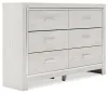 Ashley Furniture B2640/31/36/58/56/97 Ashley Furniture B2640/31/36/58/56/97 Altyra - 5 Pc. - Dresser, Mirror, King Panel Bed - White