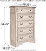 Ashley Furniture B743/31/36/46/58/56/97/93(2) Ashley Furniture B743/31/36/46/58/56/97/93(2) Realyn - 8 Pc. - Dresser, Mirror, Chest, King Upholstered Panel Bed, 2 Nightstands - Two-tone