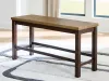 Ashley Furniture PCD651-09 Rylandeen - Double Counter Height Bench - Light Brown / Dark Brown