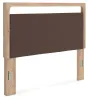 Ashley Furniture PCB1360-57 Kinlanni - Queen Upholstered Panel Headboard - Tan / Brown