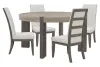Pulaski Furniture P402230-KIT5 Pulaski Furniture P402230-KIT5 Anderson Park - Round Dining Table With 4 Upholstered Side Chairs - Moose Trail / Frontier Brown