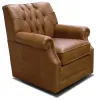 England 4P69ALN Perry - Leather Swivel Chair With Nails