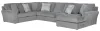 Jackson Furniture Industries 2477/30/62/76-28 Glacier - 3 Piece Sectional With RSF Chaise, Comfort Coil Seating And 9 Included Accent Pillows - Shark