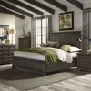 Liberty Furniture 759-BR-QSBDMCN Liberty Furniture 759-BR-QSBDMCN Thornwood Hills - 5 Piece Bedroom Set (Queen Storage Bed, Dresser & Mirror, Chest, Nightstand) - Rock Beaten Brown