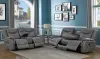 CoasterEveryday 650354-S2 Conrad - 2 Piece Upholstered Padded Arm Motion Sofa Set - Gray