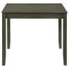 Coaster Fine Furniture 150410 Parkwood - 5 Piece Square Dining Table Set - Charcoal