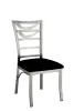 Furniture of America CM3729SC-2PK Roxo - Side Chair (Set of 2) - Silver / Black