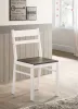 Furniture of America CM3714GY-T-5PK Debbie - 5 Piece Dining Table Set - Gray / White