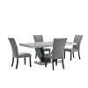 New Classic 40-3765-D4C Lyra - Dining Table & 4 Chairs - Gray