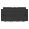 Coaster Fine Furniture 610285 Brentwood - Upholstered Motion Reclining Loveseat - Dark Charcoal