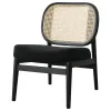 Coaster Fine Furniture 900620 Rayo - Rattan Cane Back Accent Chair With Padded Seat - Black