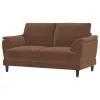 Coaster Fine Furniture 552102 Selma - Velvet Upholstered Crescent Arm Loveseat - Rust