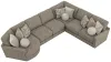 Jackson Furniture Industries 3145/73/59/31/92-28 Jackson Furniture Industries 3145/73/59/31/92-28 Turner - 5 Piece Sectional With LSF Cuddler - Mushroom
