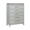 Liberty Furniture 781-BR41 Reflections - 5 Drawer Chest With Lights - Pearl White & Rhinestone
