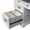 Liberty Furniture 417-HOJ-OLSD Allyson Park - Optional L Shaped Desk Set - Wirebrushed White / Charcoal