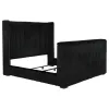Coaster Fine Furniture 315945KW Centergrove - Upholstered California King Wingback TV Bed - Black