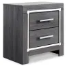 Ashley Furniture B214-92 Lodanna - Two Drawer Night Stand - Gray