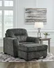 Ashley Furniture 50504/23/14 Lonoke - 2 Pc. - Chair And A Half, Ottoman - Gunmetal