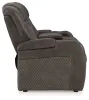 Ashley Furniture 3660218 Ashley Furniture 3660218 Fyne-Dyme - Power Reclining Loveseat with Console/Adj Hdrst - Shadow