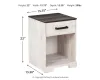 Ashley Furniture EB4121-191 Shawburn - One Drawer Night Stand - Whitewash / Charcoal Gray