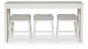 Ashley Furniture D642-113 Robbinsdale - Rectangular Dining Room Counter Table Set (Set of 4) - Antique White