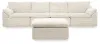 Ashley Furniture PC84304S1 Fannin - 4-Piece Sectional With Ottoman - Ivory
