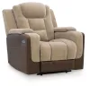 Ashley Furniture PC8350413 Mixed Motion - Power Recliner With Adjustable Headrest - Brownstone